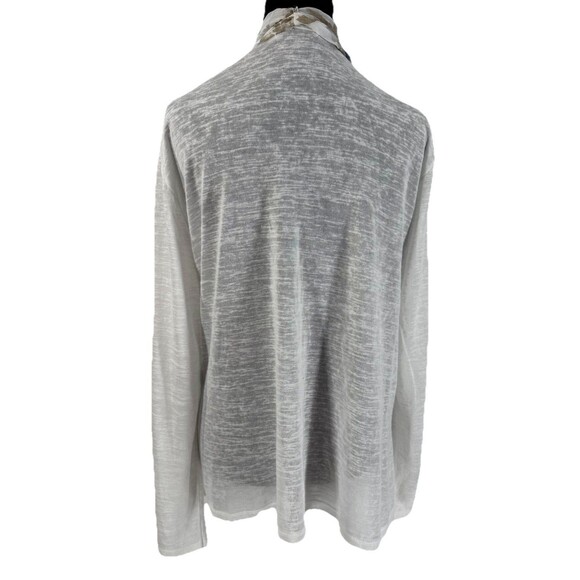 Elena Baldi‎ Italy Open Floral Silk Drape Front Jacket Lightweight Size 2X - Picture 3 of 7